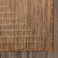 Tapis Adiva en polypropylène tissé jacquard, à poils longs, résistant à l'eau et aux UV, lavable, pour l'intérieur et l'extérieur, facile à nettoyer, résistant aux taches