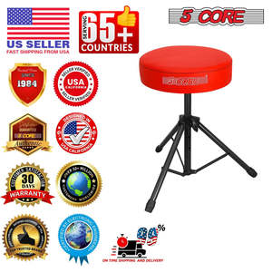 5 Core Drum Throne 3 Thick <b>Padded</b> Memory Foam Comfortable Drummer <b>Stool</b> 330Lb Capacity Adjustable - Product Image 5