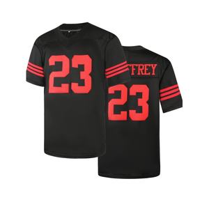 Camiseta Clásica de Fútbol Americano con Cuello en V, Calidad Premium, para Entrenamiento Deportivo de Verano, con Logotipo Frontal Estampado - Product Image 2