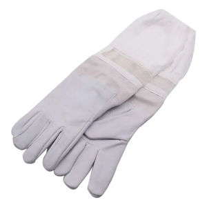 Guantes protectores de mano de cuero de grano de cabra transpirables al por mayor para Apicultura - Product Image 6