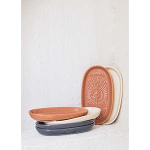 Noon Cream Set de service ovale de 2 plats et assiettes de 26 cm - Product Image 3