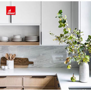 Meubles de cuisine modernes en bois massif, design d'angle, organisateur et rangement d'images, sans cadre, bon marché, par le fabricant Alland - Product Image 4