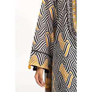 Conjunto de Camisa y Dupatta Estampados de Chifón Estilo Bohemio para Primavera/Verano IUSTKD-730 - Product Image 3