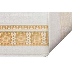 Tapis de zone moderne beige Netline CN004 Cunda 100 % acrylique, anti-peluchage, facile à nettoyer, durable, 80x150cm pour chambre, bureau, enfants - Home Depot - Product Image 4