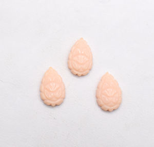 Juego de tallado de hojas de ópalo Rosa natural, piedras preciosas sueltas, 17X11mm, Ópalo rosa, fabricación de joyas hechas a mano, piedras preciosas, 3 piezas - Product Image 1