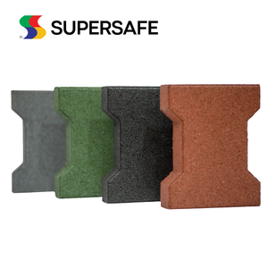 Top Supplier Wholesale Bulk Price Rubber T-Bone Dogbone Tile High Quality Flooring 15-50mm Thickness Anti-Slip Modern Design for - Product Image 4