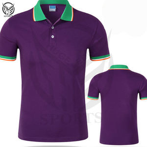 2025 Golf personalizado para hombres para polo 100% PK-Tela de punto de varios colores sólidos bordada de algodón - Product Image 1