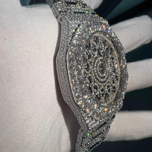 Reloj Mecánico Automático Unisex de Acero Inoxidable con Cristal de Diamante Natural Personalizado con Diamante Moissanite, Estilo Lujoso y Elegante, Edición Limitada con Tourbillon - Product Image 4