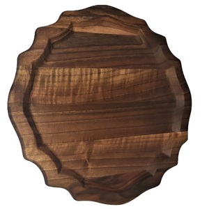 Assiette de chargeur antique décorative en bois naturel fini élégant à la main assiettes de chargeur en bois de couleur pure - Product Image 2