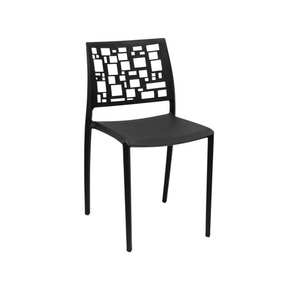 Modern CUBICARA <b>Black</b> Polypropylene Dining <b>Chair</b> Ws Design Model 857 for <b>Kitchen</b> and Restaurant Use - Product Image 1