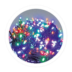 20m. Ghirlanda classica 200 LED multicolore alimentata a corrente 8 funzioni IP44 (GSC 204600037) - Product Image 1