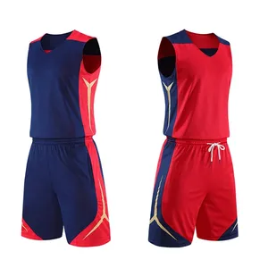Uniforme de baloncesto de alta calidad para hombre, ropa deportiva de secado rápido, uniforme de baloncesto de talla grande para hombre