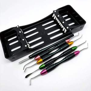 SURTECHS INTERNATIONAL Kit d'outils pour résine composite dentaire, spatules en acier inoxydable, manche de bistouri, poignée ergonomique, manuel, CE - Product Image 1