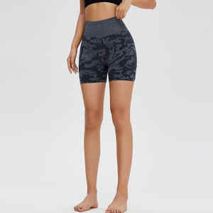 กางเกงขาสั้นยกกระชับสะโพกสีพีชสำหรับผู้หญิงกางเกงขาสั้นเล่นโยคะออกกำลังกายแบบเรียบออกแบบได้ตามที่ต้องการ - Product Image 2