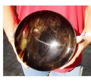 Cuenco de cuerno Natural de forma redonda clásica, cuenco de ensalada y Pasta de cuerno de búfalo para aperitivos y ensaladera para uso diario en la cocina - Product Image 5