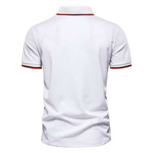 เสื้อยืดแขนสั้นสำหรับผู้ชายใส่กลางแจ้ง, เสื้อยืดคอปกพิมพ์ลายดิจิตอลสีเข้ากันป้องกันการเกิดขนแกะถักเปล่าสำหรับฤดูร้อนใหม่ - Product Image 2