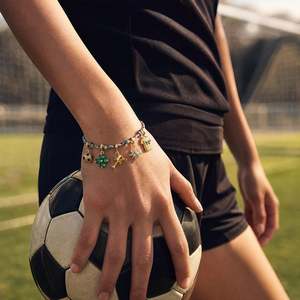 Breloque Jeulia Move My Way Pav Ballon de Football Plaqué Or 18 carats avec Zircon – Cadeau Idéal - Product Image 4
