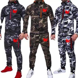 Conjunto de chándal de camuflaje personalizado para hombre al por mayor, conjuntos de chándal para entrenamiento en gimnasio, servicio OEM - Product Image 1