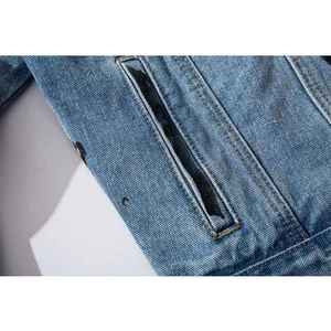 Customizable Casual Trendy Brand <b>Men's</b> Retro Loose American Handsome Vintage Wash Plain Denim <b>Men</b> <b>Jeans</b> <b>Shirt</b> Denim Jackets - Product Image 5