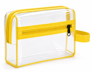 Bolsa de Aseo Transparente Amarilla Impermeable TEAM BUILDER con Cremallera y Correa para Muñeca, Tejido de Poliéster Duradero, Capacidad de 401-500ml - Product Image 2