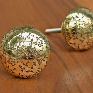 Poignée de tiroir en laiton de haute qualité, finition brillante, pour armoire, placard, meubles, portes, quincaillerie de maison - Product Image 1