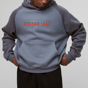 OEM/ODM Sweatshirt à capuche épais en éponge française 100% coton sur mesure, tenue décontracté, chaud et lourd pour hommes - Product Image 4