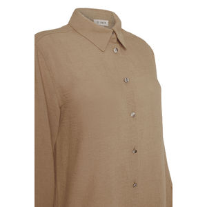 เสื้อเชิ้ตผ้าลินินทรงหลวมปักลายสำหรับใส่ทำงาน - ลายเสือดาว ลายดอกไม้ และลายจุด - Product Image 2