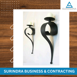 Candelabro de Pared de Hierro y Acero, Hecho a Mano, con Acabado Antiguo, de Alta Calidad y Precios Razonables, Marca SURINDRA, Diseño Único - Product Image 3