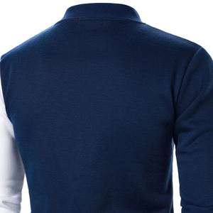 Nuevo Logotipo de doble color personalizado Streetwear béisbol chaqueta polar hombres venta al por mayor bajo precio fabrica - Product Image 5