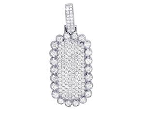 Nueva moda Moissanite diamante rectángulo colgante 925 Plata Iced Out Custom Charm joyería para hombres y mujeres - Product Image 1