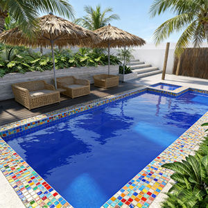 Piscines en fibre de verre hors sol et au-dessus du sol en vente, spa extérieur, jardin, faible entretien, motifs en mosaïque, piscine - Product Image 1
