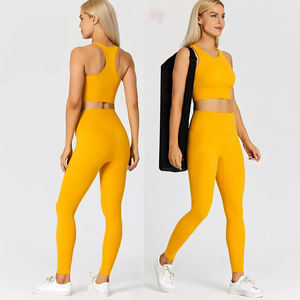 Ensemble de vêtements de yoga 2 pièces pour femmes, personnalisable avec logo, écologique, respirant, léger, réversible, pour le fitness, la salle de sport et le sport - Product Image 2