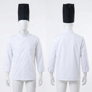 Premium Chef Cap Breathable Mesh Polyester Cotton 180 GSM <b>Black</b> White Adjustable Elastic Band Embroidered Logo - Product Image 4
