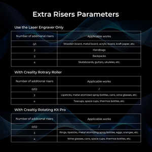 CR-Laser Falcon 10W y 5W Engraver Rises, paquete de 4 piezas, accesorios para herramientas de máquina - Product Image 4
