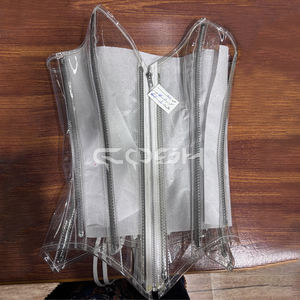 Fabricant sur mesure de corsets transparents en vinyle PVC, nouvelle conception, fournisseur de lingerie. - Product Image 3