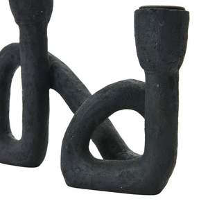 Premium scrollwork design iron <b>candle</b> <b>holder</b> with traditional <b>black</b> finished for event decoration or home ambiance - Product Image 5