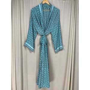Vintage Chic Recycled Silk Sari <b>Robe</b> Women's Boho Kimono for <b>Beach</b> Resort Wear for Bridesmaid Lounge Wedding Gown Cover Ups - Product Image 3