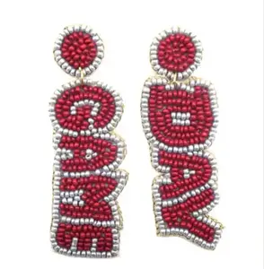 Pendientes de gota de cuentas con forma de bloqueo de diseño moderno de lujo para Mujer Colección de fabricante de aniversario indio de moda - Product Image 1