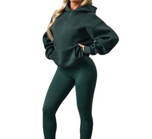 Pull à capuche d'hiver de haute qualité pour femmes avec poche kangourou Nouvelle mode Vêtements décontractés Fabricant OEM Surdimensionné Idéal - Product Image 1