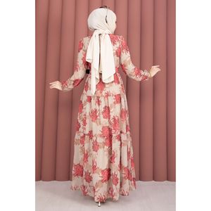 Vestido de Chifón con Cinturón y Estampado Floral, Diseño Personalizado, Ropa Casual Moderna, Translúcido, ODM, Sostenible, para Eventos de Club - Product Image 6