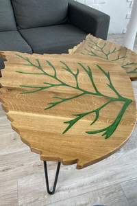 CRAFTED KITCHEN RESIN and <b>WOOD</b> Best Quality Luxury Home Furniture Solid Walnut <b>Wood</b> Restaurant Dining Coffee River Kitchen - Product Image 5