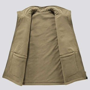 Chaleco Reversible de Trabajo Informal para Hombre, Chaqueta de Terciopelo Impermeable sin Mangas con Bolsillo y Solapa Múltiple para Exteriores, Otoño e Invierno - Product Image 4