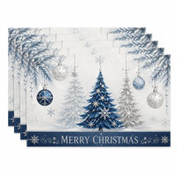 Ensemble de sets de table de Noël personnalisés en usine, lavables, pour la décoration de la table de fête