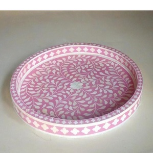 ถาดเสิร์ฟตกแต่งแบบฝังกระดูกพร้อมหินอาเกตสำเร็จรูป - Product Image 6