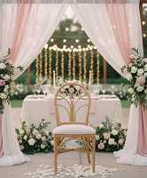 Vente en gros de chaises de mariage écologiques durables et minimalistes en rotin naturel fabriquées à la main pour les événements en plein air villa d'appartement Cremony