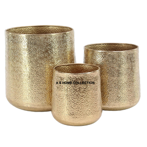 Maceta decorativa de metal de gran tamaño para el hogar y el jardín a la venta - Product Image 4