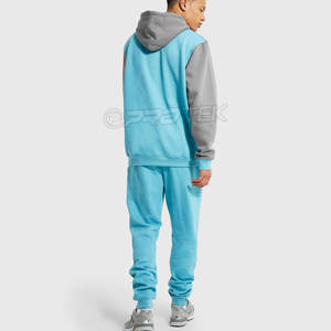 Chándal de invierno para exteriores de moda informal para hombre, diseño único de patrón sólido, ropa de calle de talla grande con capucha, fabricación directa de fábrica - Product Image 2