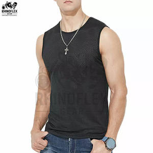 Camiseta sin mangas ajustada para hombre de la mejor oferta, ropa deportiva de alta calidad, camisetas sin mangas informales de punto transpirables personalizadas con Moq bajo para hombre - Product Image 4