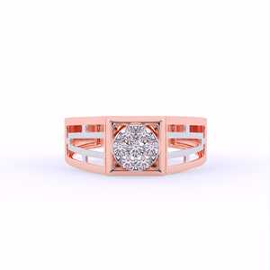 Bague double prestige moderne en diamant cultivé en laboratoire pour lui avec sertissage à griffes Élevez votre style - Product Image 6