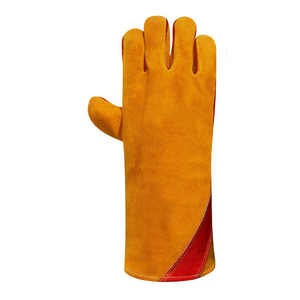 Vente chaude prix d'usine gant de barbecue résistant à la chaleur et au feu gants de soudage en cuir - Product Image 5